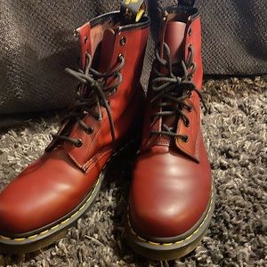 Cherry Dr. Martens worn once size 9 women’s